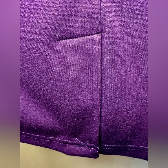 🍆SPENSE🍆 RUCHED CHEST RIBED SHOULDER ZIP CAP SLEEVE BACK SLIT SHEATH DRESS NWT - Picture 11 of 15